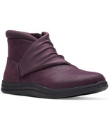 Clarks Breeze Dusk Womens Size 6M Shoes Burgundy Side Zip Casual Ankle Boot - $62.27 CAD