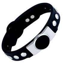 Clavis Hero Magnetic Therapy Sports Golf Health Bracelet Black Band White Gol... - £101.47 GBP