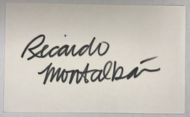Ricardo Montalban (d. 2009) Signed Autographed Vintage 3x5 Index Card - £19.65 GBP