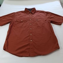 Carhartt S107SIE Men's Burnt Orange Cotton Short Sleeve Button Up Shirt Size M  image 7