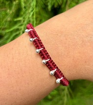 1 Pc 925 Silver Evil Eye Protection Bracelet Amulet Nazariya, Adjustable Red 5 - £11.36 GBP