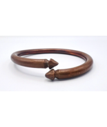 Handcrafted Brutalist Shabby Chic Copper Bangle Bracelet - £31.13 GBP