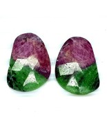 100% Natural Ruby in Zoisite Fancy Rose Cut 40.40 Cts Pair Loose Gemston... - £33.39 GBP