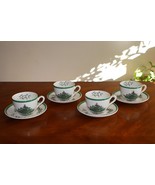 Spode Christmas Tree Set Of 4 Tea Cups &amp; Saucers Made In England S3324 V... - $532.24 MXN
