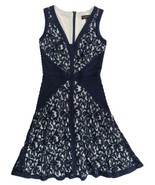 Tadashi Shoji Lace &amp; Jersey Sleeveless Cocktail Formal Dress Size 8 Dark... - £70.10 GBP