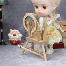 AirAds Dollhouse Furniture 1:12 Spindle Spinning Wheel Handloom Unfinished wood - £8.40 GBP