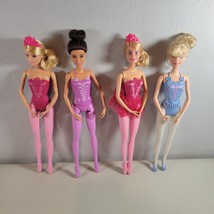 Barbie Ballerina Doll Lot of 4 Molded Top Pointe Shoes Mattel Purple Pink - £15.89 GBP