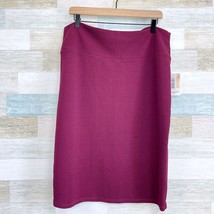 LuLaRoe Cassie Stretchy Pencil Skirt Burgundy Red Solid Womens Plus Size... - £23.67 GBP