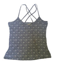 Hollister Womens Tank Top Blue &amp; White Racer Back Spaghetti Strap Swing ... - £6.32 GBP