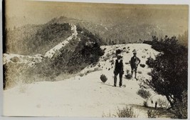 RPPC Two Men At the Top of a Snow Covered Mountain Real Photo Postcard R2 - £7.00 GBP
