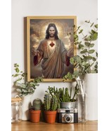 Sacred Heart of Jesus Digital Art Print | Instant Download | Religious W... - €3,22 EUR