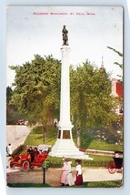 Soldati&#39; Monumento S.Paul Minnesota Mn Unp DB Cartolina E15 - $3.83