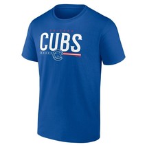 Chicago Cubs Baseball Blue TShirt Majestic MLB Screen Print Mens Size XL NEW - £8.75 GBP