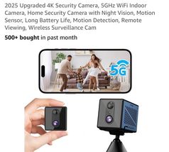 2025 Smart Surveillance Camera  Ultra HD with Night Vision &amp; App Control - $49.38