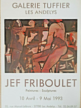 Jef Friboulet – Galerie Tuffier - Original Exhibition Poster – Affiche - 1993 - $151.34