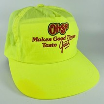 Ohse Meats Logo Neon Yellow Snapback Trucker Hat Cap - $15.63