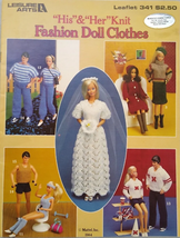 Leisure Arts His &amp; Her Knit Fashion Doll Clothes Book - £5.95 GBP