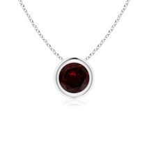 ANGARA Garnet Solitaire Pendant Necklace in Sterling Silver for Women (5mm) - $122.55+