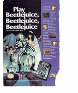 1991 Beetlejuice NES Video Game Print Ad Nintendo LJN 6.5&quot; x 10&quot; - €17,42 EUR