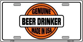 Genuine Beer Drinker Novelty Metal License Plate LP-1228 - £11.94 GBP