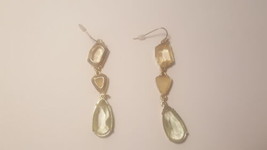 NWOT Termichy Gold-filled Gem Crystal Triple Teardrop Dangle Earrings - £13.41 GBP