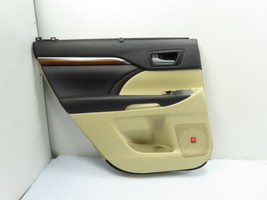 17 Toyota Highlander #1254 Door Panel, Rear w/ Shade Left Tan 67640-0E472 - £214.23 GBP