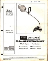 Vintage Sears Craftsman 26.2cc Gas Weedwacker #358.795512 Owner’s Manual - $22.24