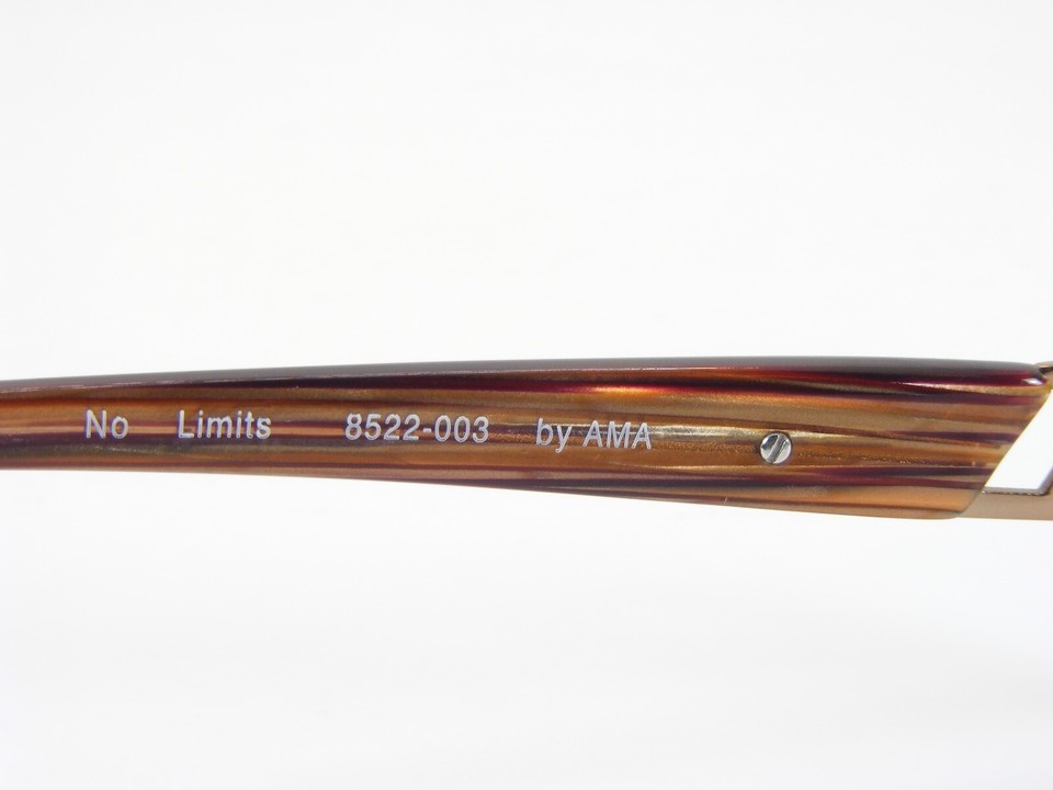 No Limits By Ama 8522 003 Luce Marrone Dorato Unico Raro Occhiali 51-18-140mm Item image 11