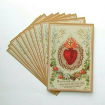 Sacred Heart postcard–4x6&quot; based on Vintage Holy Card–Packs of 10 – Holy... - $8.95