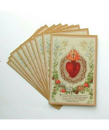 Sacred Heart postcard–4x6" based on Vintage Holy Card–Packs of 10 – Holy card - $8.95