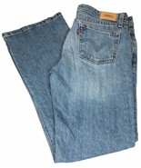 Levis Jeans Womens Super Low 518 Juniors 9 S Bootcut Distressed Medium B... - £41.30 GBP