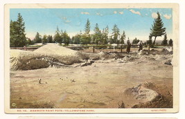 Mammoth Paint Pots Yellowstone National Park linen vintage Postcard Unused - $5.73