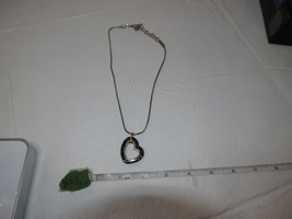 Brighton Open Heart Pendant Necklace Reversible Brown Black 16-18” Chain... - $25.73