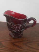 Vintage AVON Cape Cod 1876 RUBY RED 3-7/8&quot; Tall Creamer Dish with Handle - £9.57 GBP