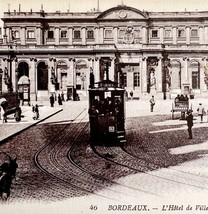 Bordeaux France City Hall Railway Food Cart 1910s WW1 Era Postcard PCBG12A - $19.99