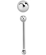 14k White Gold 1.5 mm Bead Ball Nose Bone Piercing Stud - $38.96 CAD