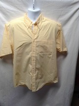 Nautica Mens Sz L Button Up Shirt Yellow Checks Checkered Top - $9.90