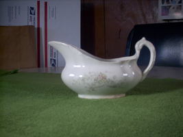 Vintage Opaque China Gravy Boat - W &amp; C , P.C.O. - Rare and Old - Flower Design - £15.63 GBP