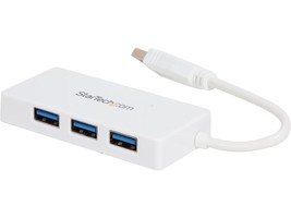 StarTech.com ST4300MINU3W 4 Port USB 3.0 Hub - Built-in Cable - Compact - SuperS - £53.78 GBP