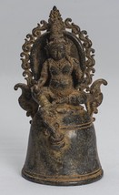 Antique Java Majapahit Style Seated Jambhala Statue God of Wealth - 16cm/6&quot; - £593.42 GBP