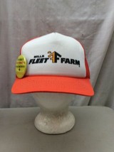 trucker hat baseball cap Vintage Snapback Mesh Retro MILL FLEET FARM Ag Pin - £31.96 GBP