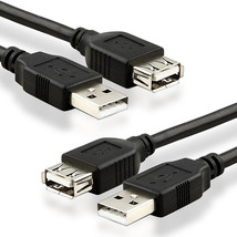 2X10Ft Usb 2.0 Type A Male To Female Extension Extender Cable Cord Adapter Black - £18.95 GBP