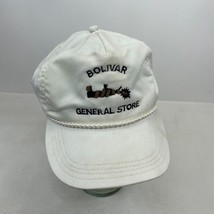 Vintage Bolivar General Store White Hat Made in USA - £9.72 GBP