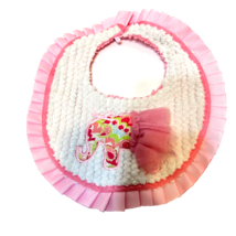 Mudpie Baby Fabric Pink and White Elephant in Tutu Bib Mixed Fabrics - £9.95 GBP