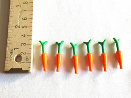 6x Lego Orange Carrots with Stems Food Kitchen Healthy Snack Bunny Rabbi... - £7.52 GBP