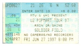 U2 Konzert Ticket Stumpf Juni 27 1997 Soldat Feld Chicago Illinois - £35.48 GBP