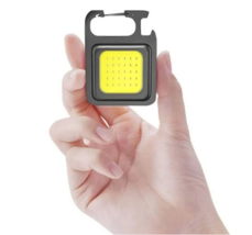 Mini COB Flashlights Bright Rechargeable Keychain Lamp Portable Work Light - £3.85 GBP