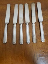 Oneida Tudor Plate Algonquin Set of 6 Dinner Knives Silver Plate 9 1/4” ... - $15.85