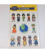 Vintage Hallmark  Ambassador Hello From Around The World Stickers sheet ... - $266.09 MXN