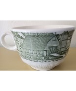 ROYAL CHINA Currier &amp; Ives Green Pattern Teacup English Country Scene Em... - €10,05 EUR